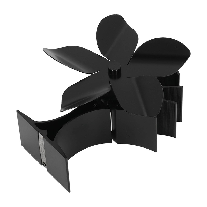 Stove Fan Heat Powered Low Noise Aluminium Alloy 5 Blade