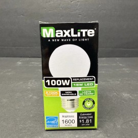 MAXLITE Light Bulbs 15W LED Same As 100W Dimmable Soft White