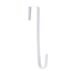 Sattiyrch 12" Wreath Hanger for Front Door,Metal Over The Door Single Hook,White (1)