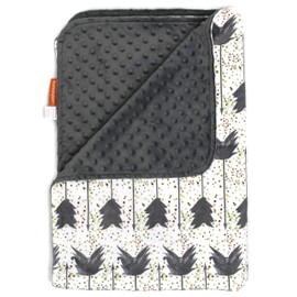 Dear Baby Gear Deluxe Baby Blankets Custom Minky Print Grey Arrows on Confetti Grey Minky Dot