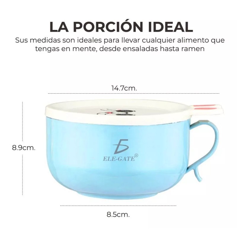 Ele-Gate Set De Dos Almacenadores Alimentos Tipo Tazón Para Niños