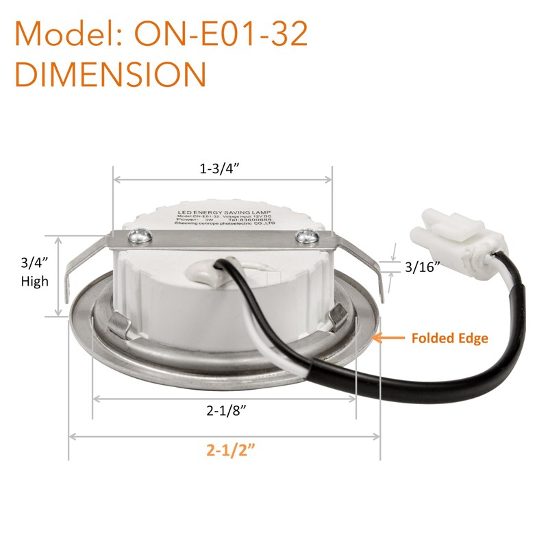Awoco ON-E01-32 LED Light Bulbs Replacement for Range Hoods -