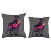 Mothman Pool Party Pink Float Flamingo Funny Cryptid Monster Throw