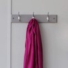 Home Basics Grey Wall-Mounted Hanging Rack 3 Double Hooks for