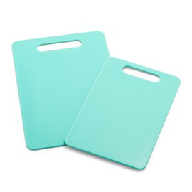 GreenLife Cutting Board Set 8x12" & 10x14", Extra Durable, Meal Prep, Non-Slip, Grip Handles, Crack Resistant, Dishwasher Safe, Reversible, Versatile Kitchen Essentials, Turquoise