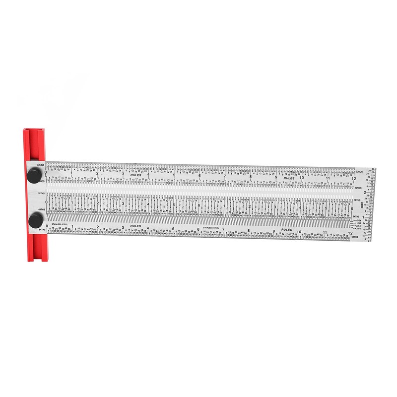 Marking T Ruler Stainless Steel Protective Powder Coating Black Scale