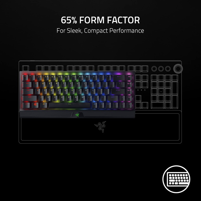 Razer BlackWidow V3 Mini HyperSpeed 65% Wireless Mechanical Gaming Keyboard: