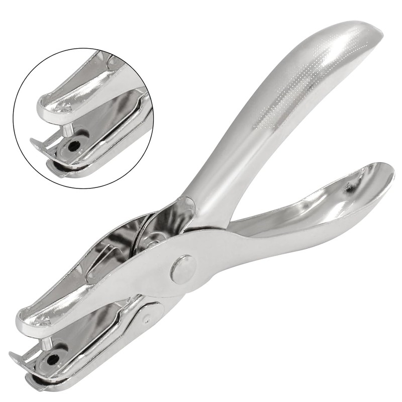 yelingzhi 穴開けパンチ 1穴 3mm 穴あけパンチ ステンレス 手動 シングルホール 多機能 ポータブル