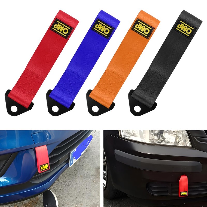 JNNJ Pack of 2 Universal Tow Loop, Car Bumper Tow
