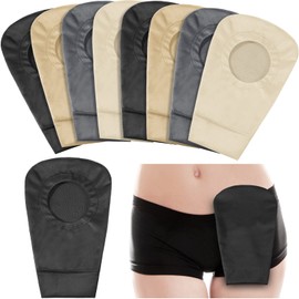 Sherr 8 Pieces Ostomy Bag Cover Colostomy Bag Covers Odor Control Stretchy Pouch Washable Pouch Liner for Women Men Lightweight Care Protector Supplies, 4 Colors