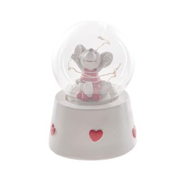 C&F Home Valentine's Day Snow Globe Mouse With Led Figurine Decorative Cute Farmhouse For Spring Figurines Multicolored