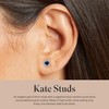 Rocksbox Kate Studs in Sapphire - Silver Plating with Pave