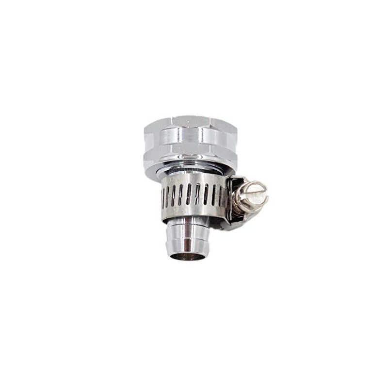 SpiceFlow Device Connector/Tap Connector with Hose Clamp Chrome/Brass | 3/4