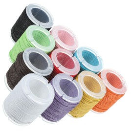 Operitacx 10pcs Waxed Cotton Cord Random String for Diy Jewelry Making Bracelets Necklaces and Crafts of Versatile Crafting Material