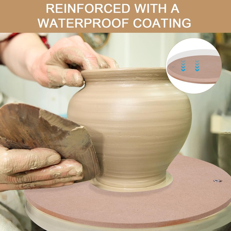 LEOLIO 2 Pcs 12 Inch Pottery Wheel Bats, Thick Clay