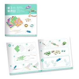 Djeco DIY Paper Beads Stylish and Gold | Over 400 Beads | Craft Set #DJ07972 | Create Elegant and Golden Bracelets - Do It Yourself - Create