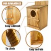 BKISVWCSop Owl House,Wooden Owl Box,Owl Houses for Outdoors, Suitable for