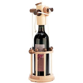 Playtastic Bottle puzzle: bottle puzzle Verona made of sturdy real wood (bottle puzzle wood, bottle stopper puzzle, wrapping paper)
