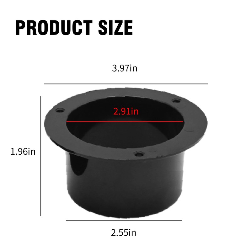 ZUDKSUY 2PCS 7.5cm / 3 inch Duct Connector Flange Plastic