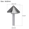 uxcell 90 Degree V-Groove Router Bit 32mm Dia with 6mm