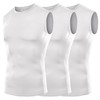 DRSKIN 3 Pack Men's Compression Sleeveless Tank Top Athletic Sports