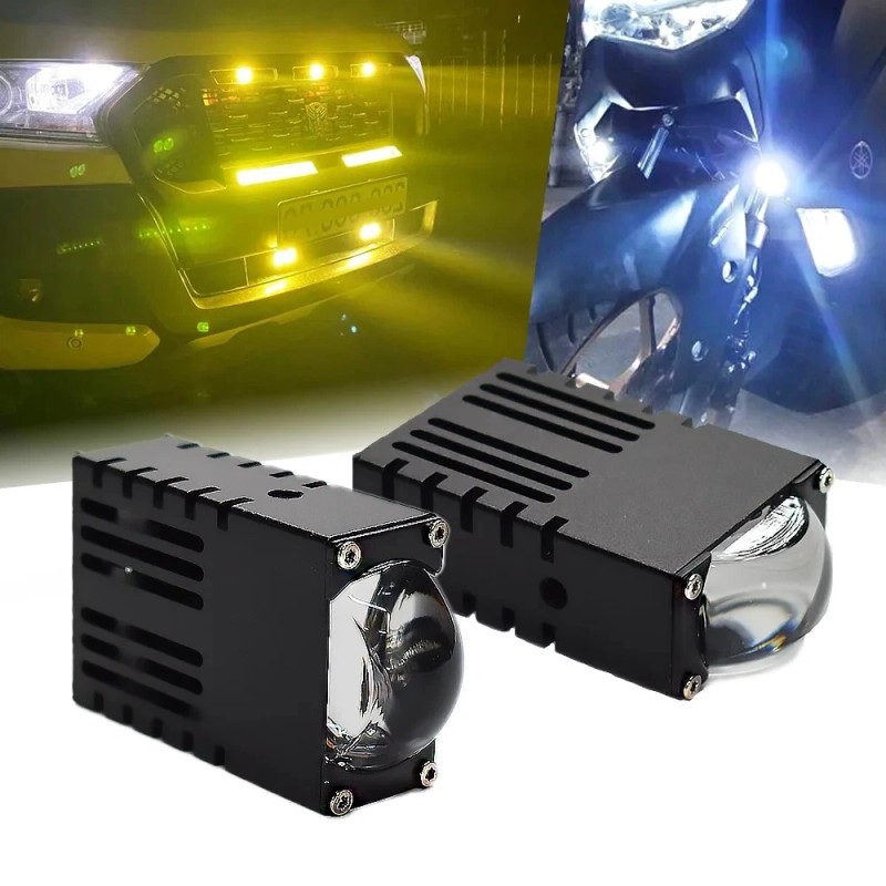 MYM-AUTO 2PC 160W Grile LED Light Pods Car Front Headlight
