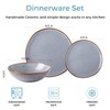 AmorArc Ceramic Dinnerware Sets,Handmade Reactive Glaze Stoneware Plates and Bowls