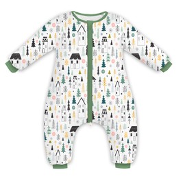 Toddler Sleep Sack,Winter Long Sleeve Sleep Sack 2.5Tog, Toddler Sleep Sack with Feet, Baby Sleep Bag Winter, Wearable Blanket with Legs for Early Walkers(Green Forest,2T-3T)
