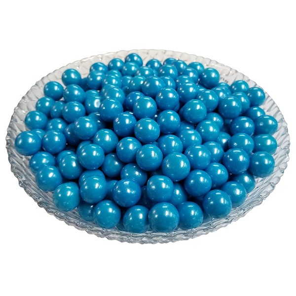 Mini Glimmer Gumballs 0.5 Inch (Blue, 2 Pounds)