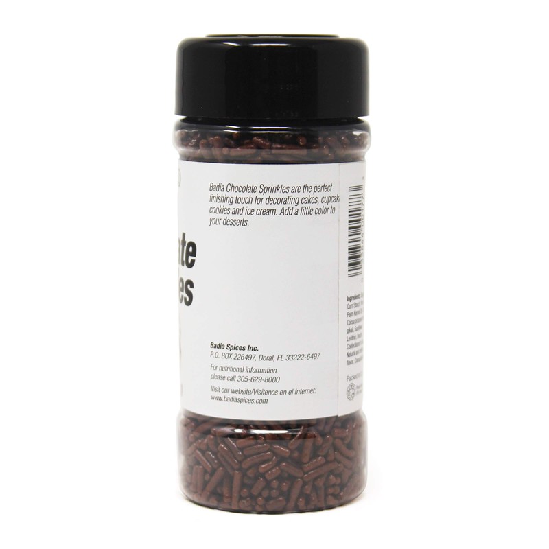 Badia Chocolate Sprinkles, 3 Oz (Pack Of 8)