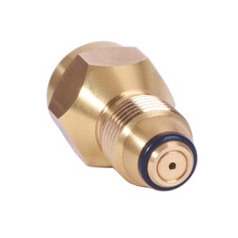 DozyAnt Universal Safest Propane Refill Adapter for Throwaway Disposable Bottle - 100% Solid Brass Regulator Valve Accessory for All 1 LB Tank Small Cylinders