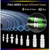 40Pcs Plastic Hose Barb Reducing Fittings Assortment, 8 Sizes of