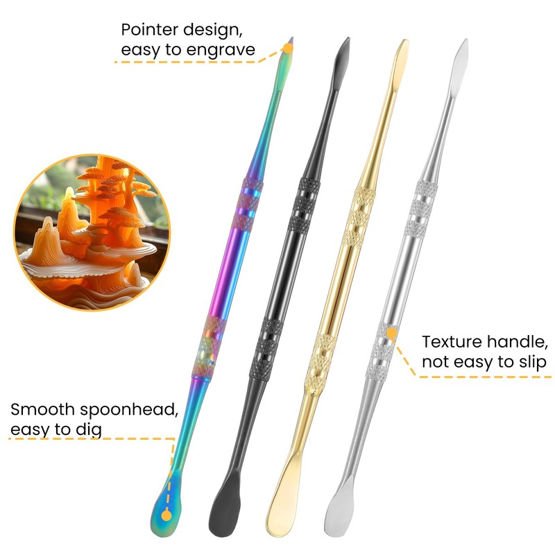 Mabor 4 PCS Sculpting Tools Carving Wax Tool Double-Ended Wax