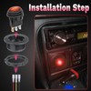 Round Rocker Switch, 12V Toggle Switch, Waterproof Lighted LED On/Off