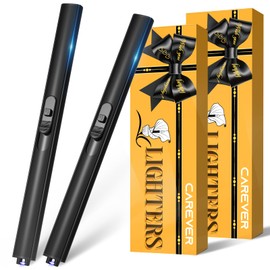 Candle Lighter Stocking Stuffers for Women Men: 2Pack Electric Plasma Arc USB Rechargeable Lighters for Grill Home Kitchen BBQ Camping Cool Gadget Christmas Birthday Gifts for Her Mom Women Men Adults