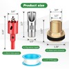 Lonepetu 4 Pcs Pig Waterer Nipples for Barrel Kit, Stainless