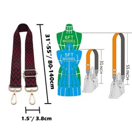 Bag Strap Replacement Handbag Shoulder Wide Adjustable Straps For Messenger Crossbody Canvas Bags Luggage Colorful Purse Strap Belt D06