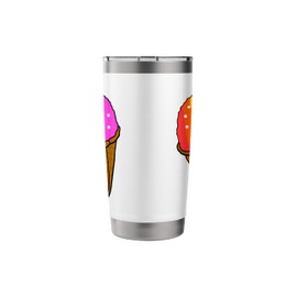 Snow Cones Circus Carnival Shaved Ice Stainless Steel Insulated Tumbler