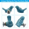 HARSKIYER Bird Shape Ceramic Knobs, 2 Pack Blue Cute Cabinet