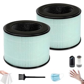 BS-08 H13 Upgraded True HEPA Replacement Filter, Compatible with PARTU BS-08 HEPA Air Purifier, Better Filtration and Odor Reduction, 2-Pack