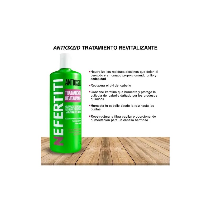 Tratamiento Antioxzid Nefertiti Keratina Revitalizante 1 Lt