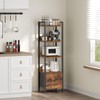 MAHANCRIS Bookshelf, 5-Tier Bookcase with Drawer, Small Book Shelf for