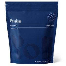 Yoli® Passion Energy Drink Powder Mix - Natural Energy Drink Mix for Endurance and Stamina, Bulk 90 Servings - Grape Acai