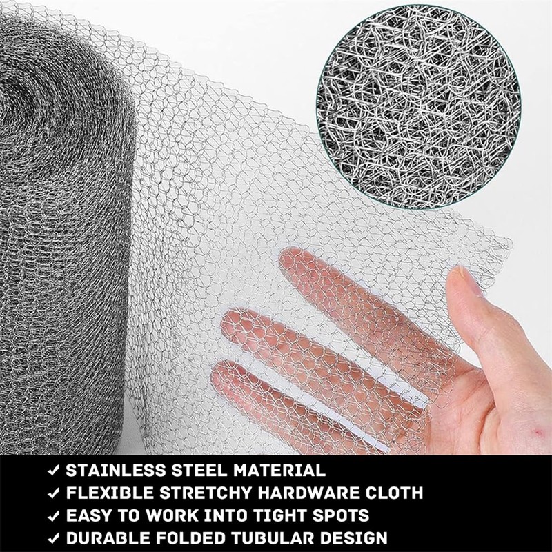 Wire Mesh for Mice Control 7.8” X 13.1Ft Hole Fill