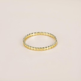 Titaniumcentral Women's Narrow Dainty Simple Round Thin Stacking Ring Engagement Rings Wedding Rings Promise Rings, Non-precious metal, Cubic Zirconia