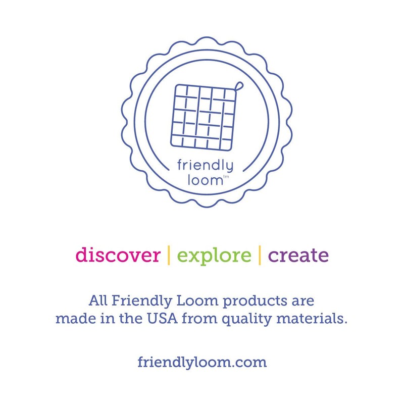 Friendly Loom 7" Potholder Kit Green Metal Loom and Bright