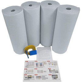 NASA TECH White Reflective Foam Core 1 Car Garage Door Insulation Kit R Value 8.0 Made in USA New and Improved Heavy Duty Double Sided Tape (4 Panel) (2FT x 9FT)