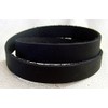 Leather Wrap Bracelet Genuine Leather Black Wristband Bracelet 15 mm