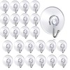 Suction Cup Hooks, Pack of 24 Clear Hooks, Suction Hooks,