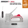 Arrow T2025 2-In-1 Staple Gun and Wire Tacker for Upholstery,